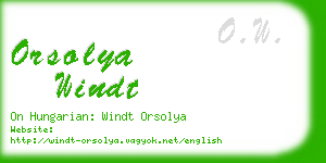orsolya windt business card